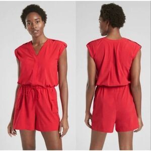 Athleta Sutton Romper 10 Hibiscus